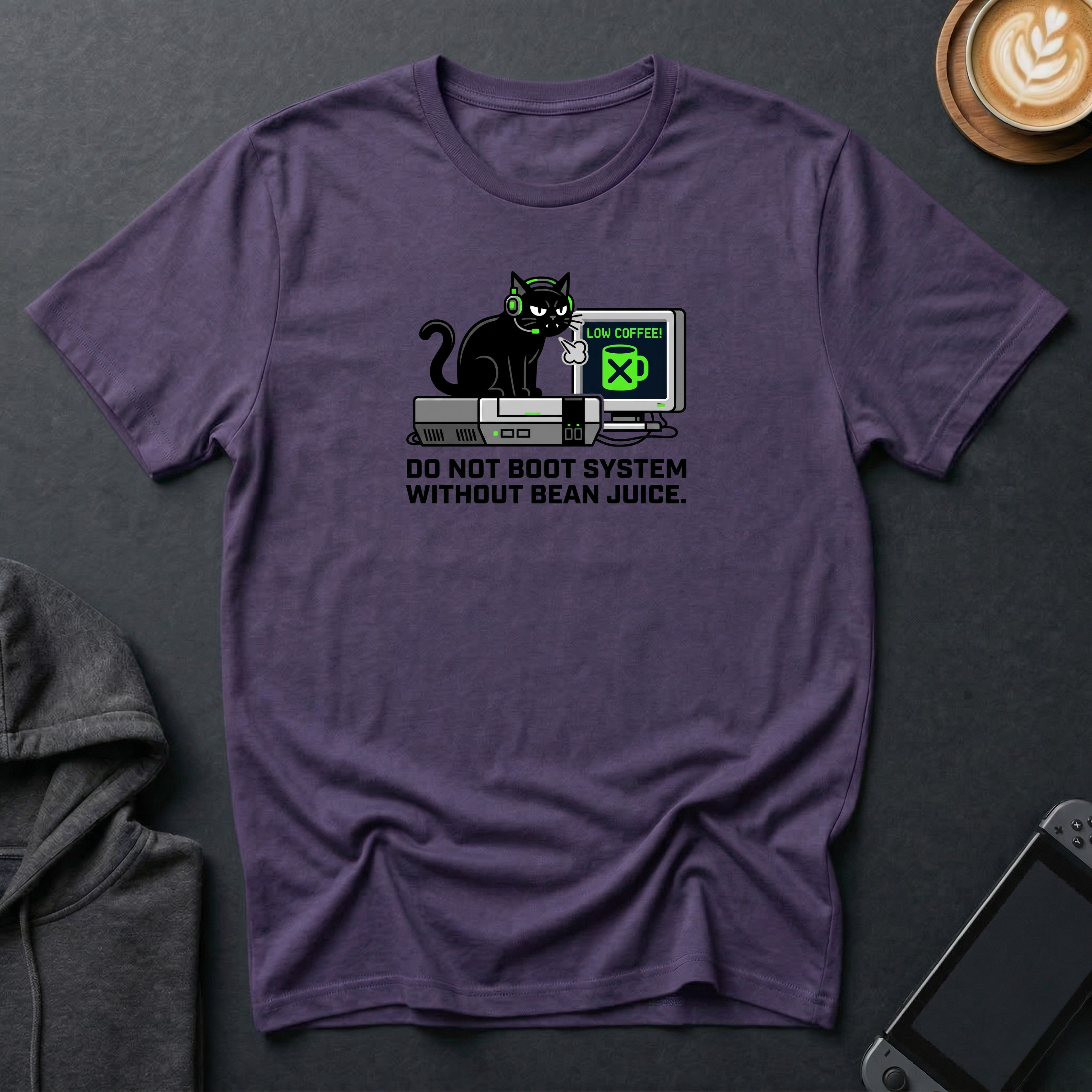 Grumpy Pixel Cat T-Shirt