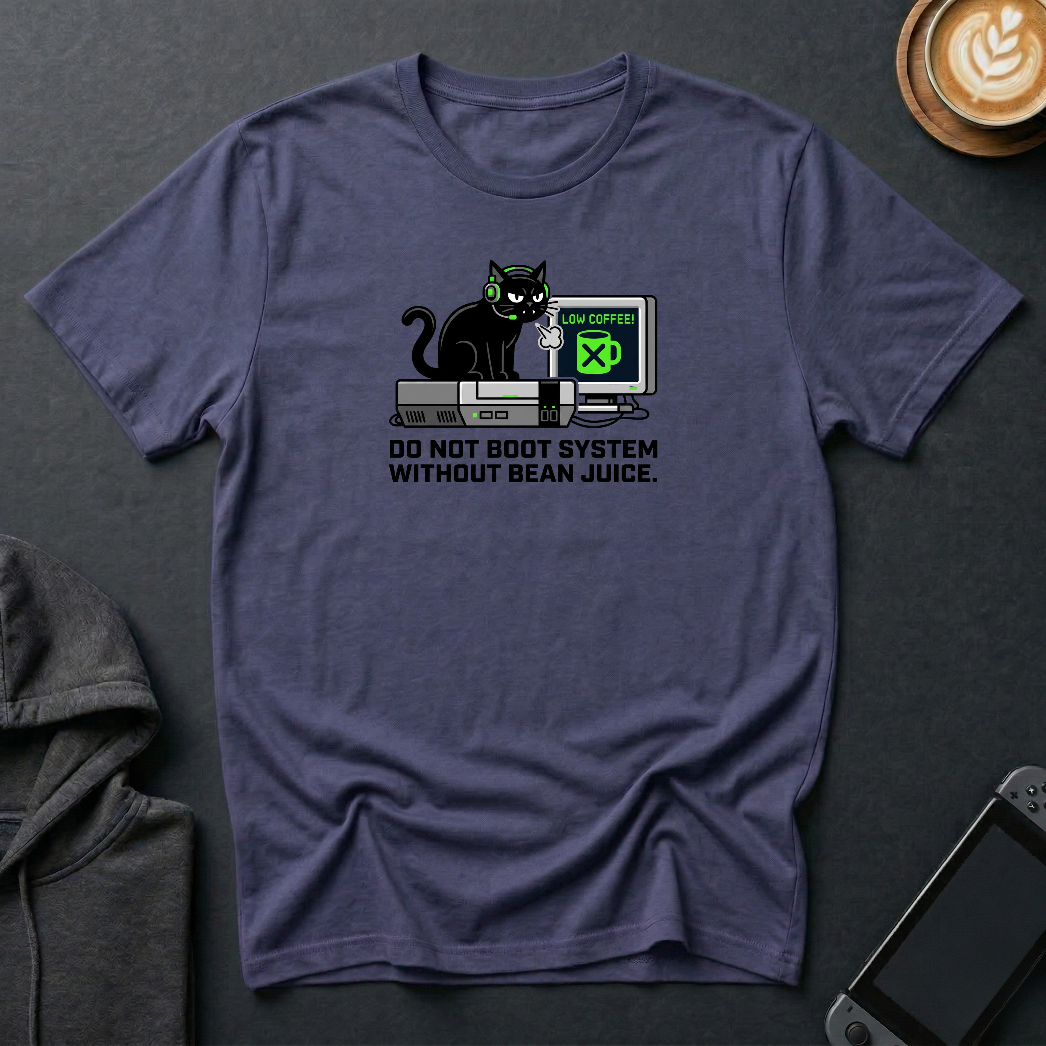 Grumpy Pixel Cat T-Shirt