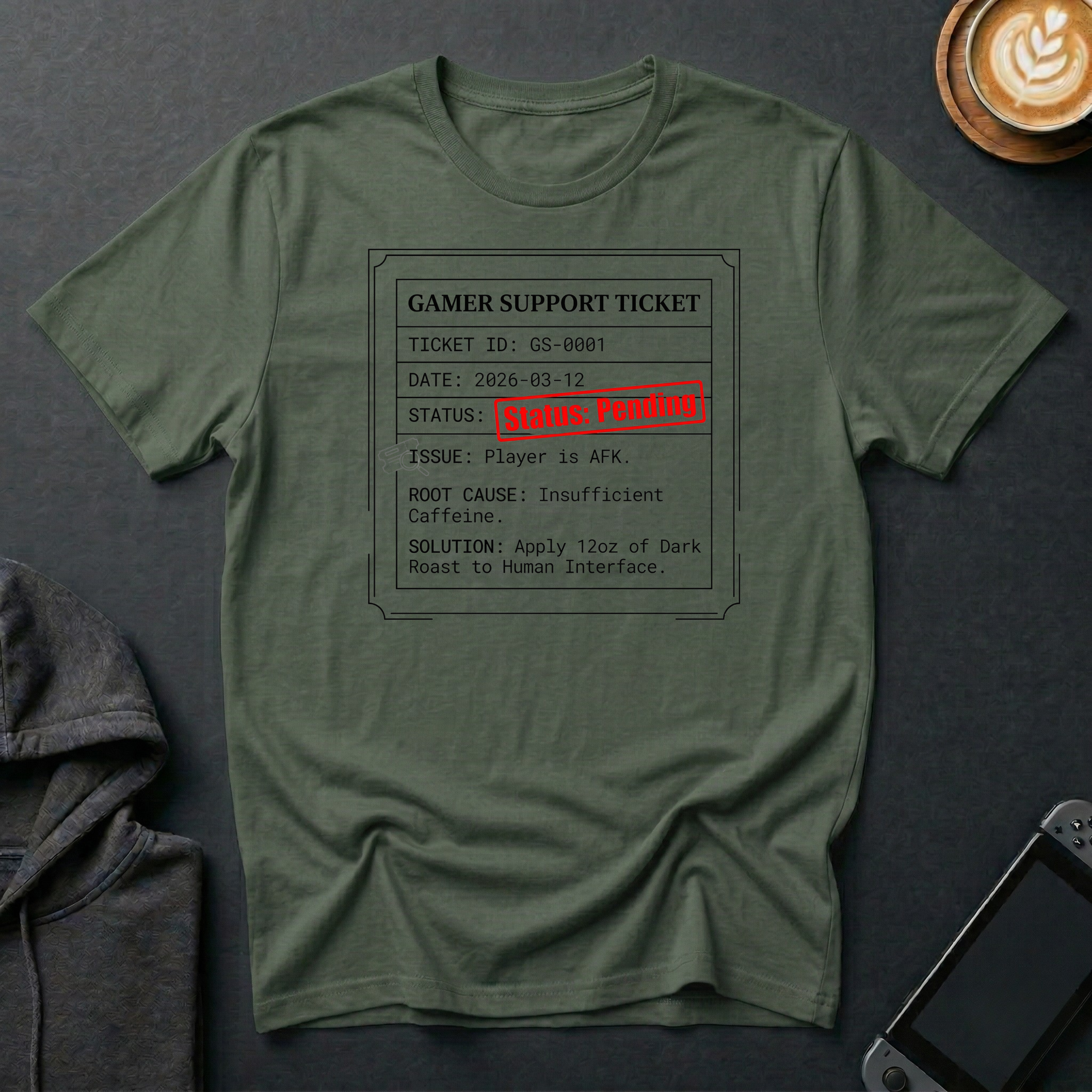 Gamer Support Ticket T-Shirt