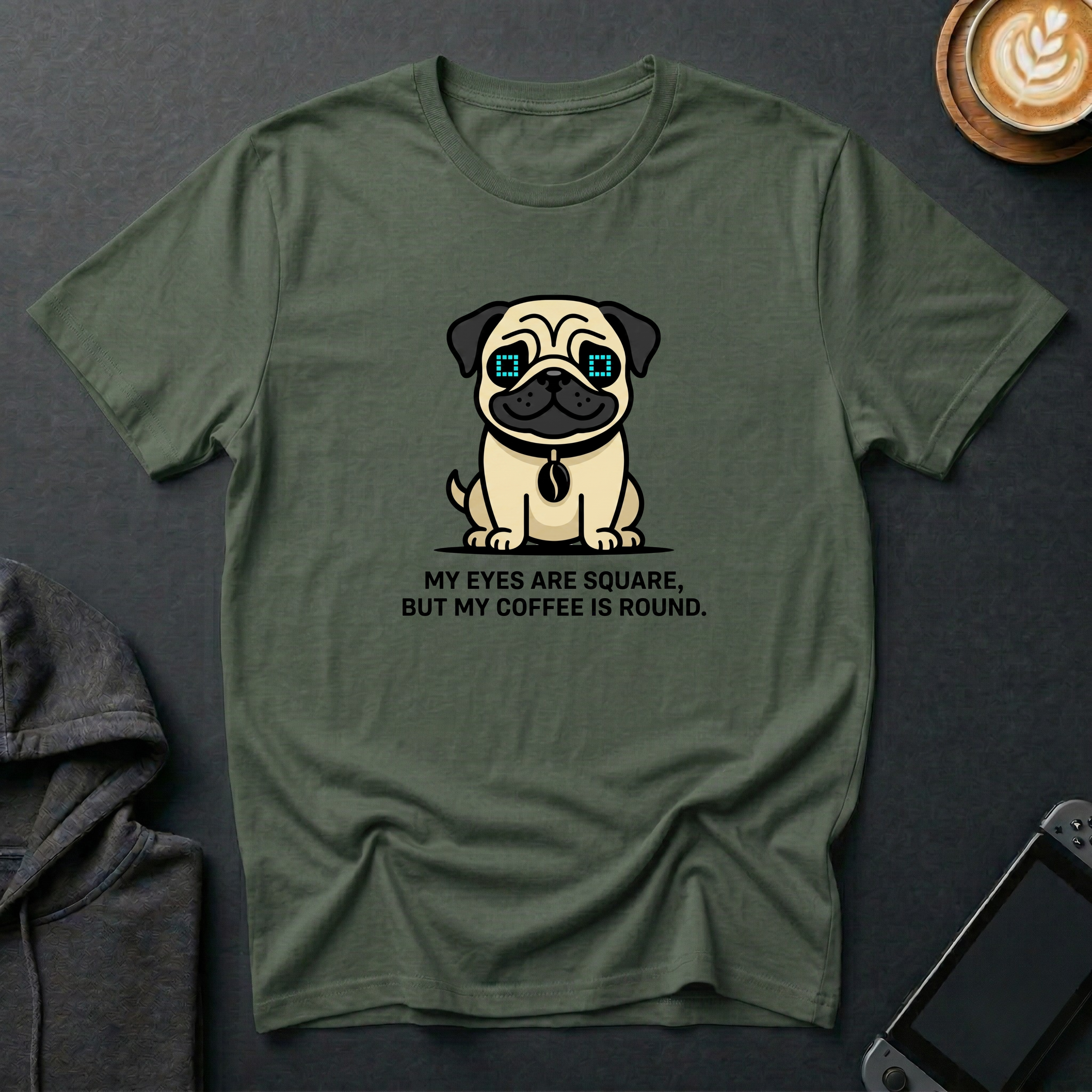 Square-Eyed Pug T-Shirt
