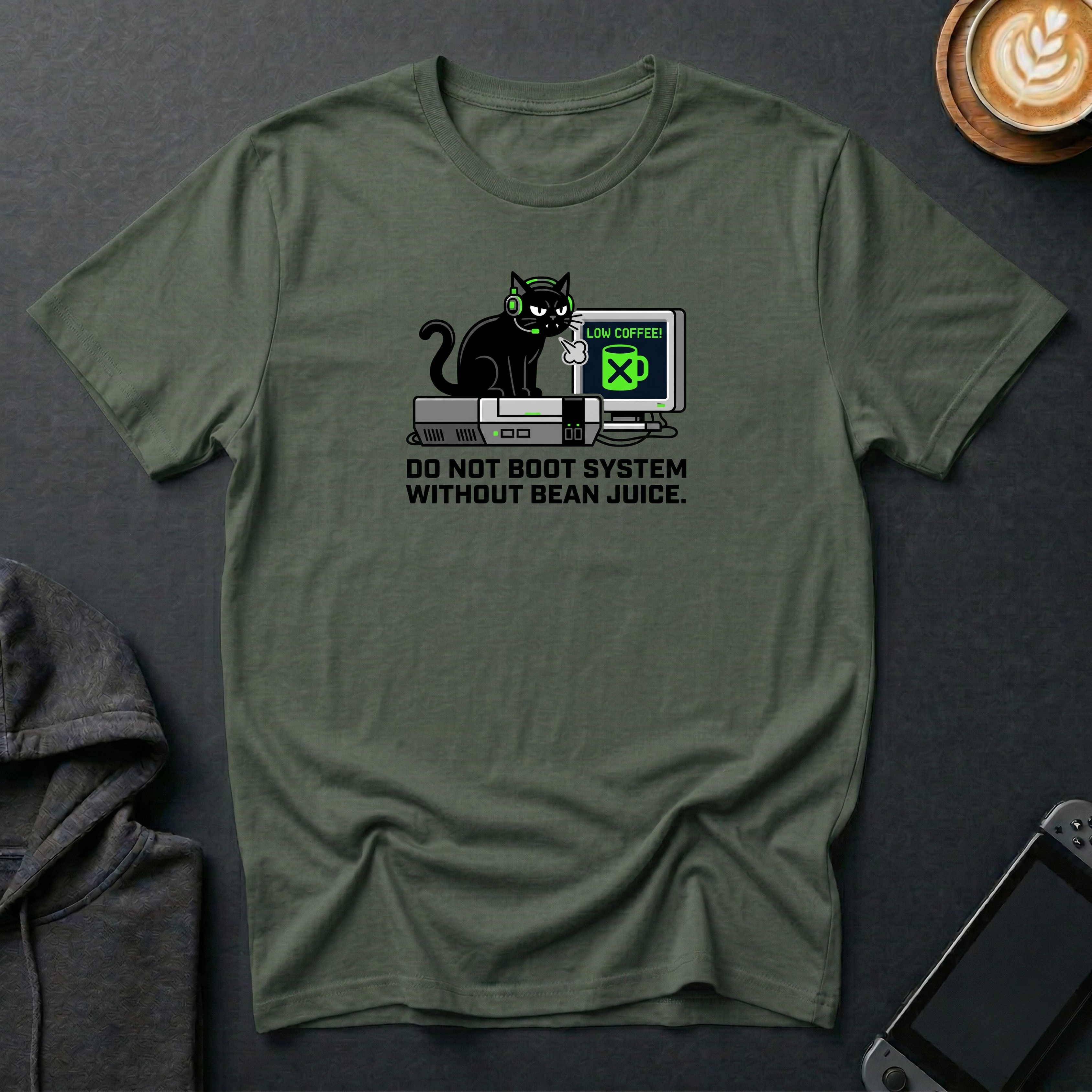 Grumpy Pixel Cat T-Shirt