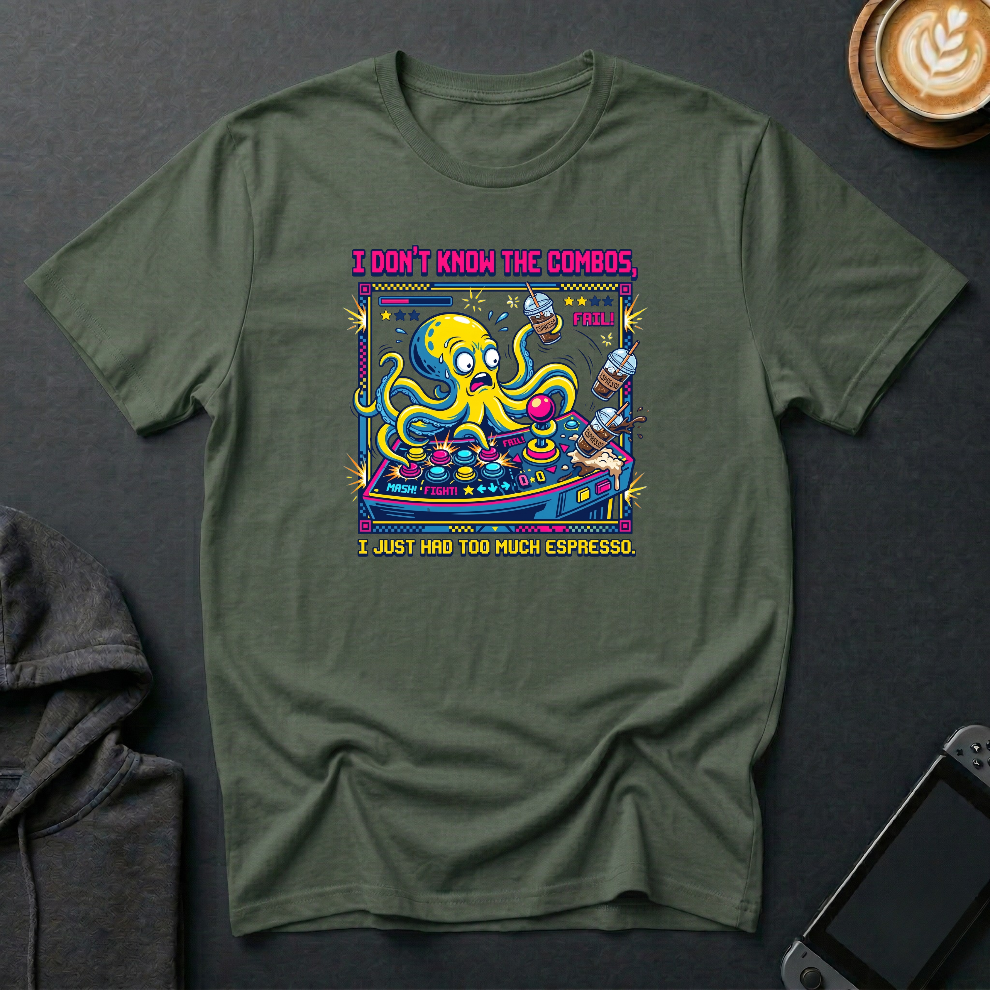 Button-Masher Octopus T-Shirt