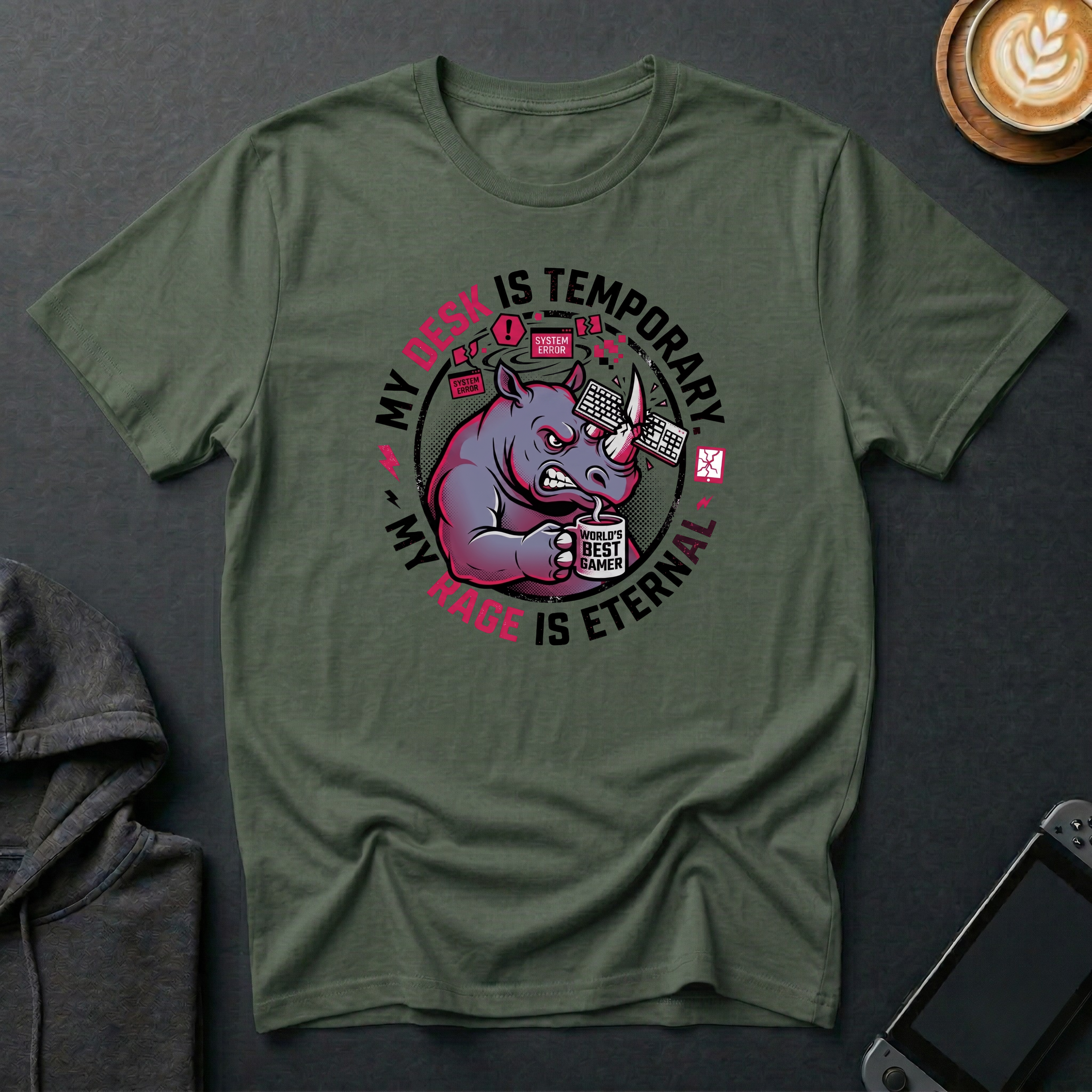 Rage-Quit Rhino T-Shirt
