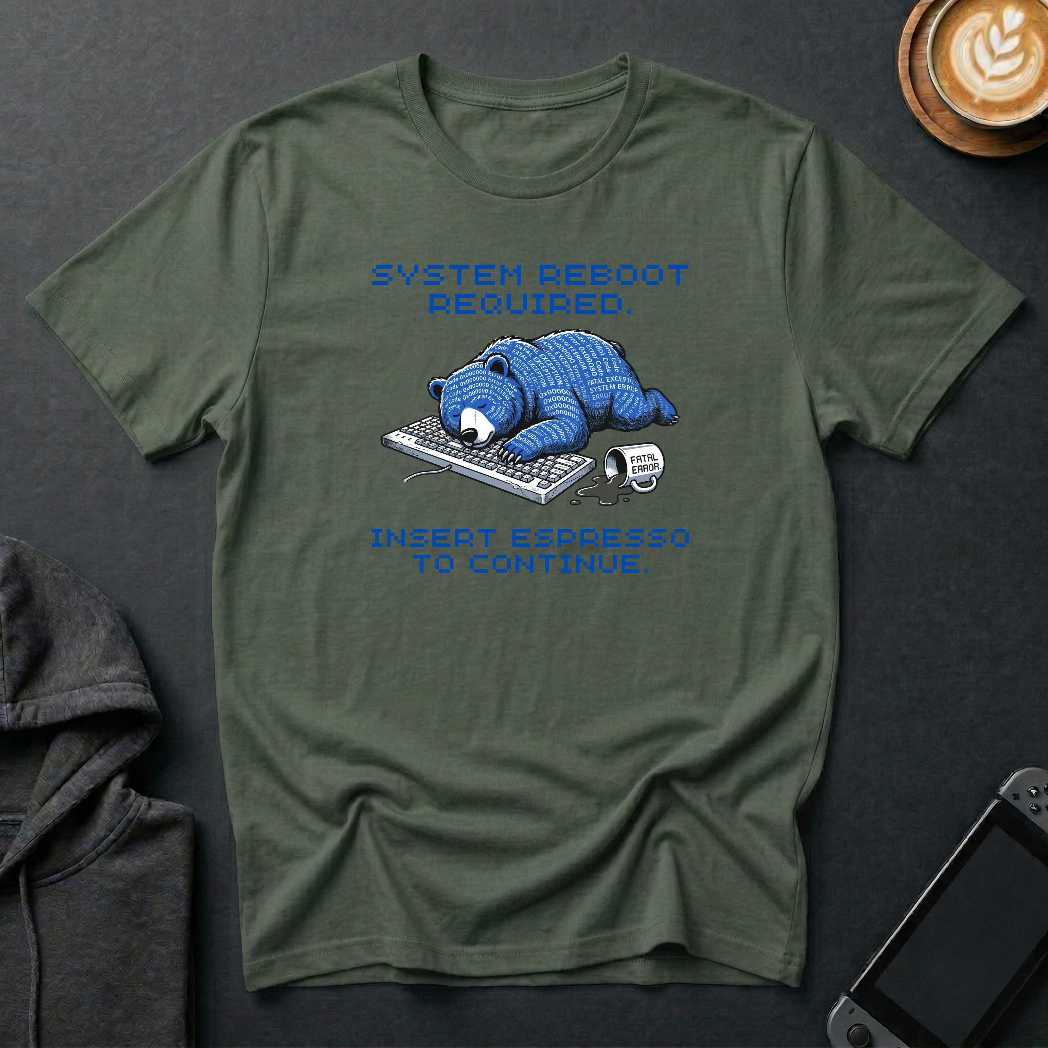 Blue-Screen Bear T-Shirt