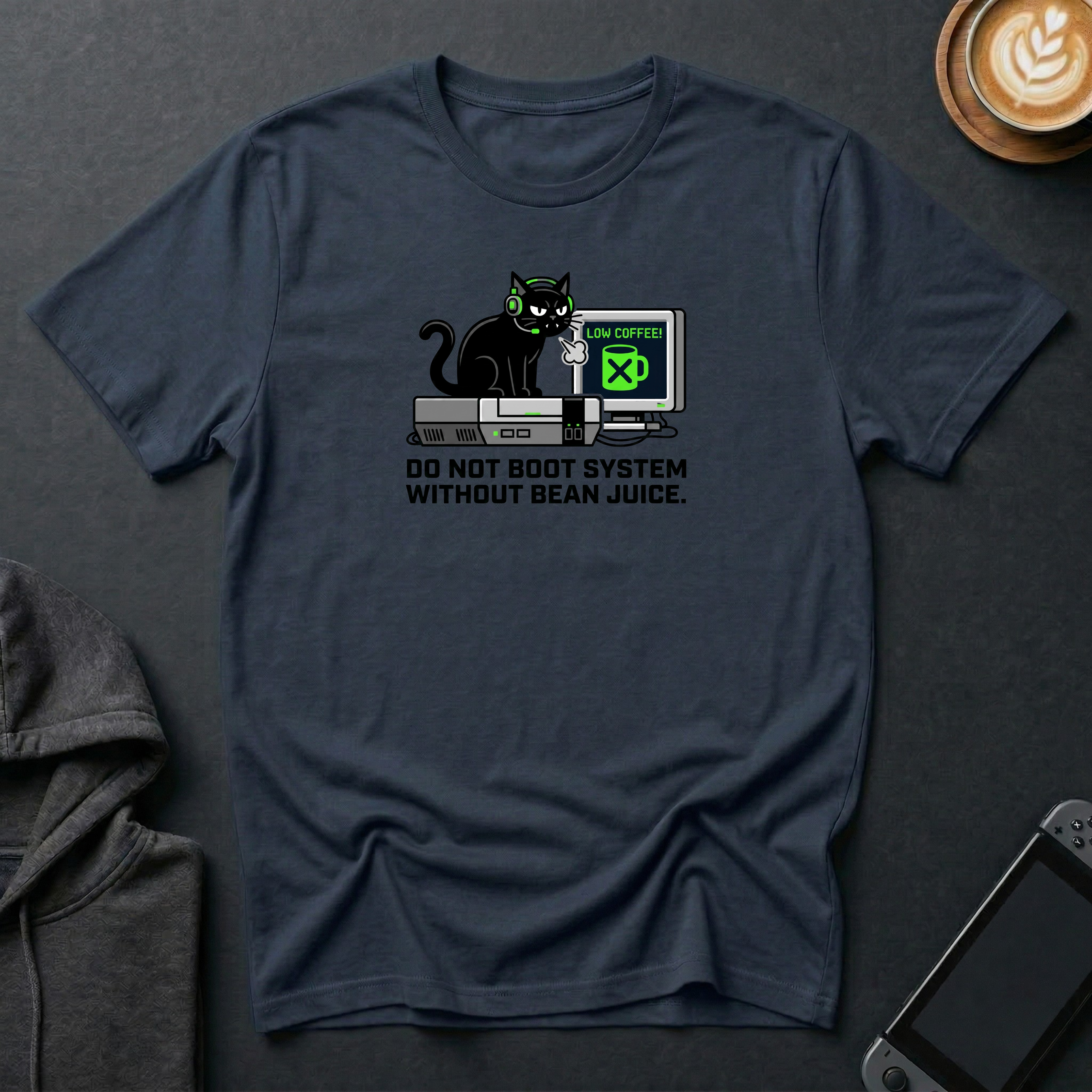 Grumpy Pixel Cat T-Shirt