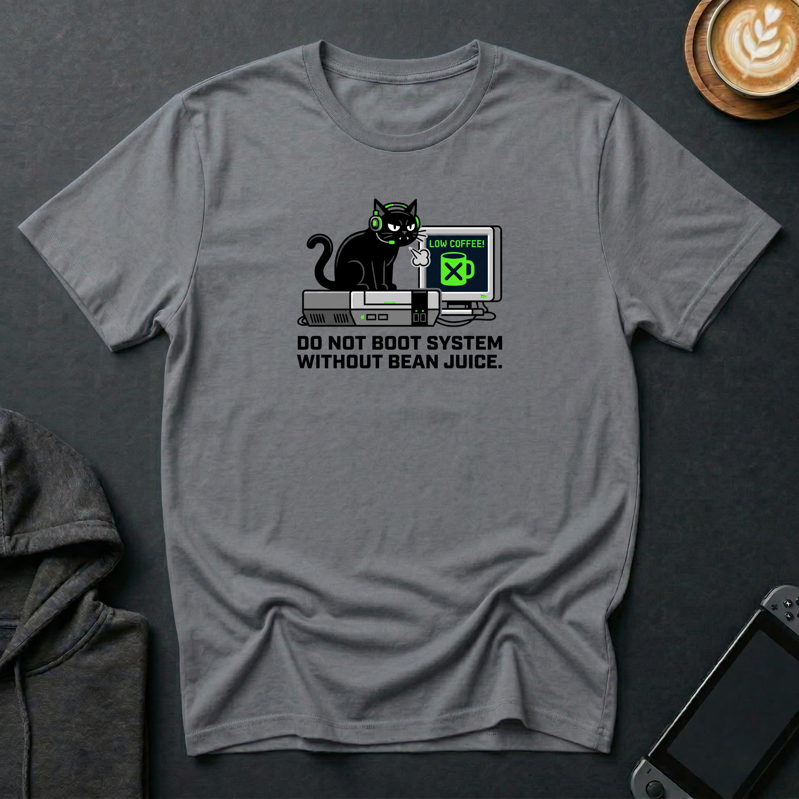 Grumpy Pixel Cat T-Shirt