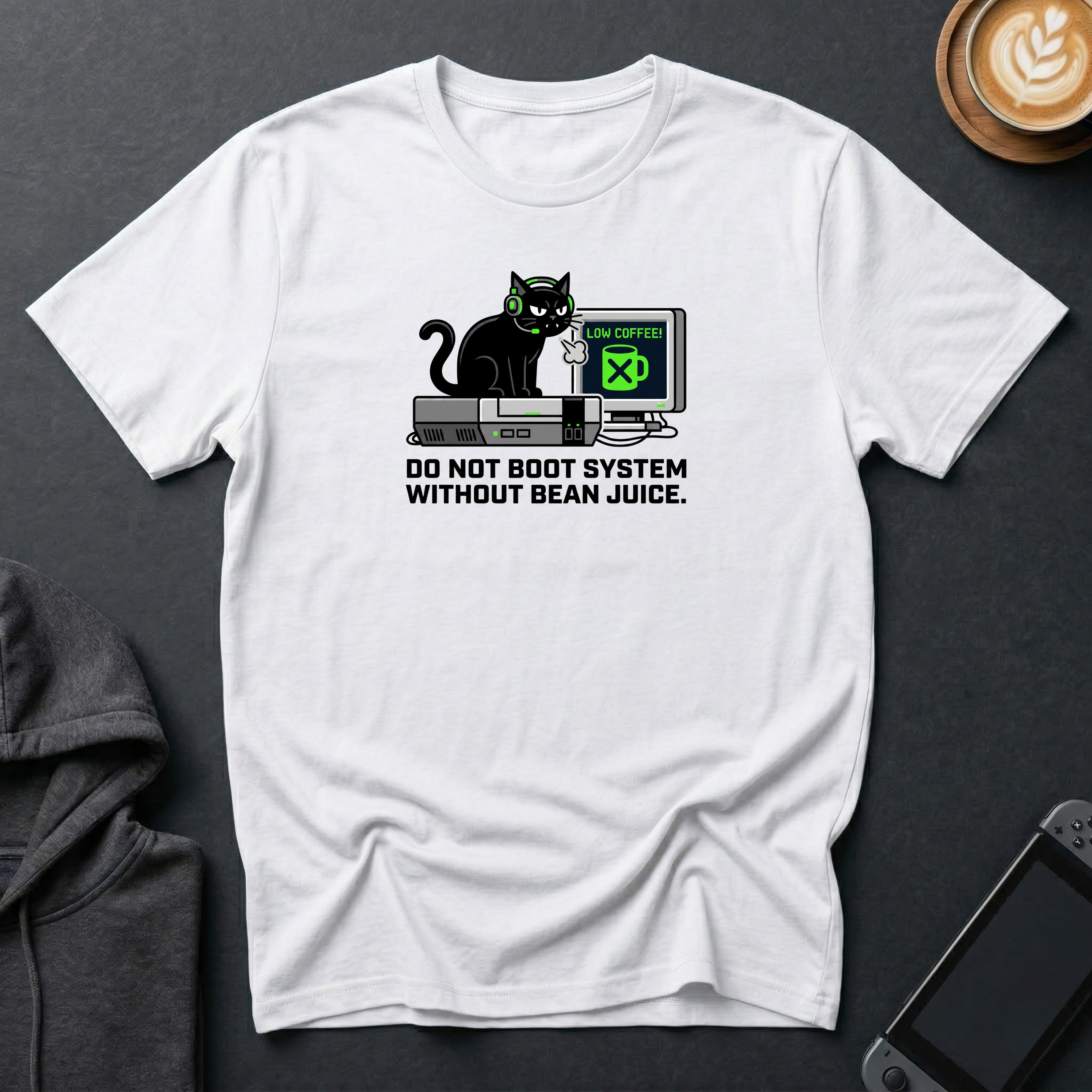 Grumpy Pixel Cat T-Shirt