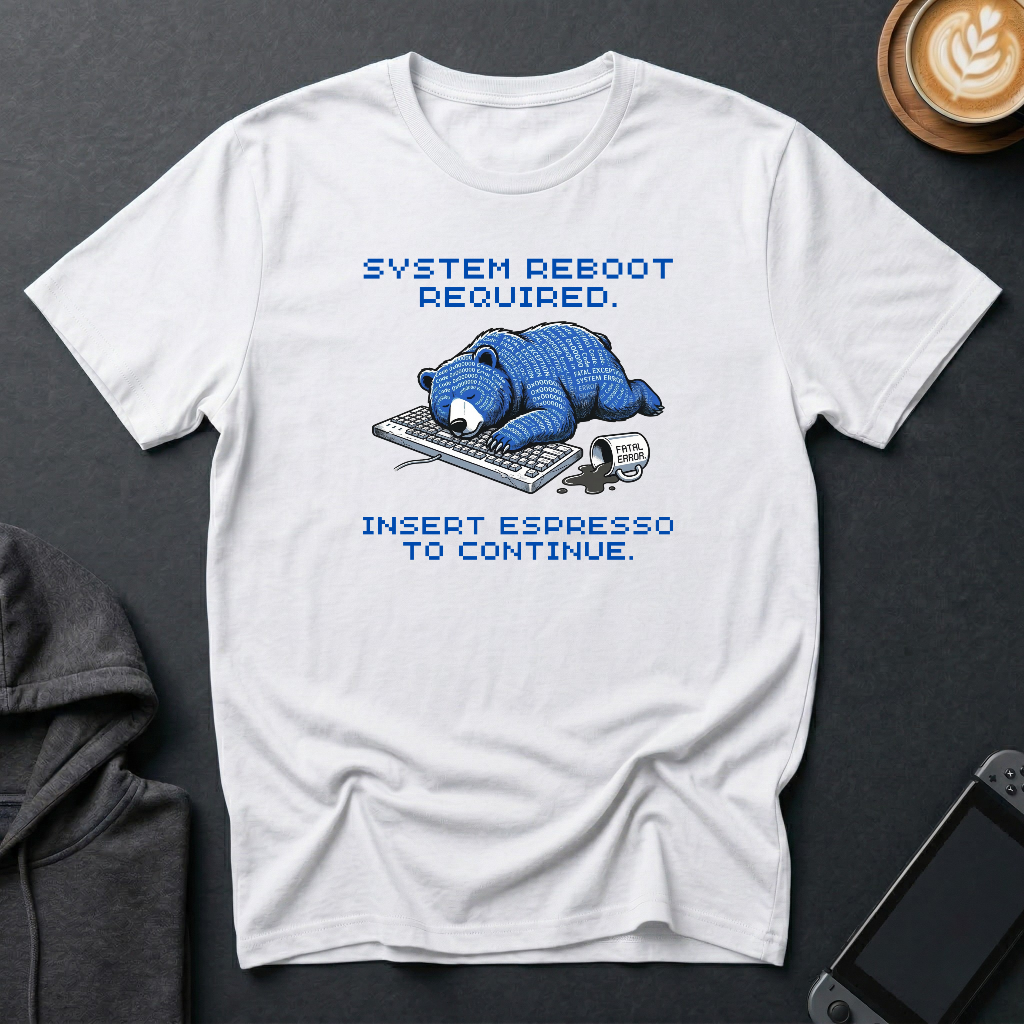 Blue-Screen Bear T-Shirt